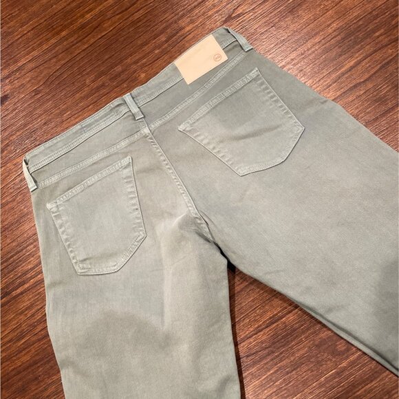 AG-ED Denim 32x33 Tellis Modern Slim Jean Green Distressed Adriano Goldschmied - Picture 5 of 9